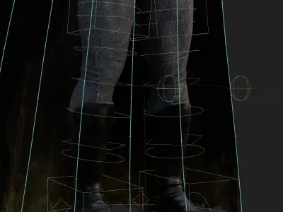 Batman 3D Model Zack Snyder Fully Rigged Cape Blender FBX OBJ Low-poly 3D model