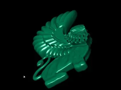 Assyrian door guard simple version 3D print model