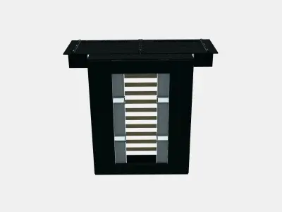 NORDLI Bed frame with container headrest Low-poly 3D model