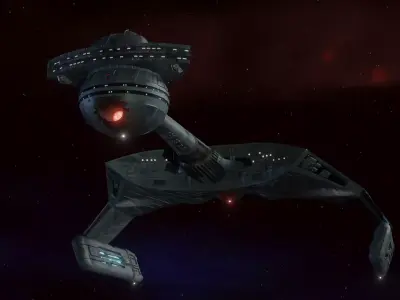 Klingon K-Tinga Higher Detailed Cruiser Star Trek TMP Inspired Low-poly 3D model