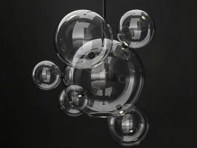 Chandelier Giopato and Coombes Bolle 6 lights 3D model