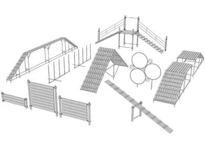 Equipment for dog training grounds 3D model