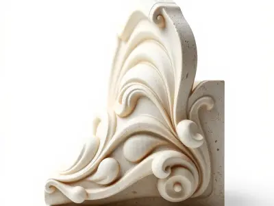 Art Nouveau Decorative Moldings model pack Low-poly 3D model