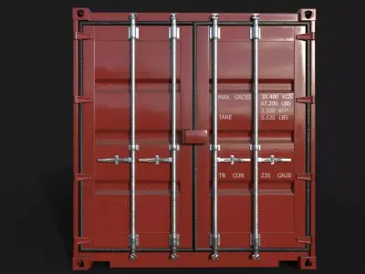 20ft Shipping Container 3D model