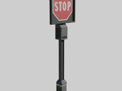 Cyberpunk Street Signs 3D model