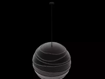 Isamu Noguchi Akari 45D Spherical Paper Pendant Light Model 3D model