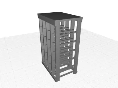 Karnes Wood Floor Wine Bottle Rack 3D model