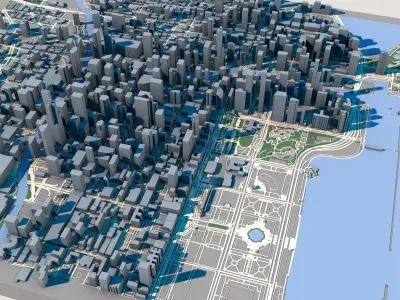 Chicago City in Illinois United States 2 3D model