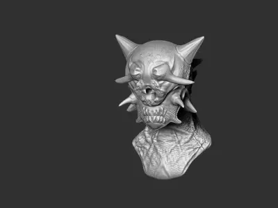 alien bust character  3D print model
