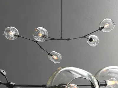 Branching bubble 5 lamps 3D model