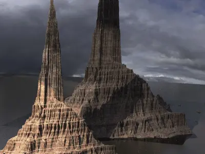 Desert mountains 3D model