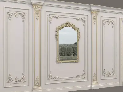 Wall Molding in Classic French style 54 3D model