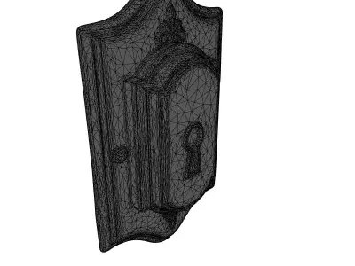 Elegant Ornate Keyhole Cover Plate Low-poly 3D model