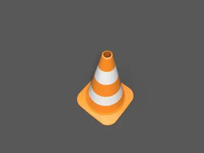 traffic coner - PBR Game Ready model Low-poly 3D model