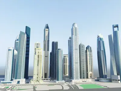 Dubai marina 3D model