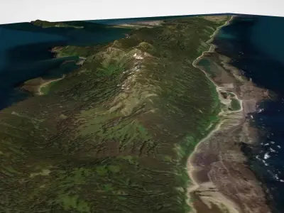  Kayak Island Alaska USA 3D model