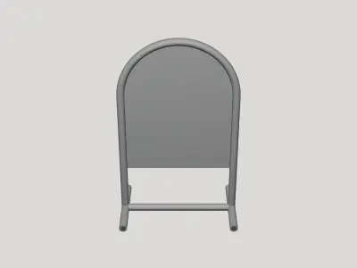 Basic Metal Display Plank - Geometry Only No Textures 3D model