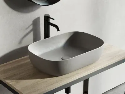 Scarabeo Ceramiche ABLE Single Vanity Unit Set 1 Low-poly 3D model