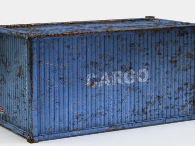 Container shipping Low-poly 3D model 4