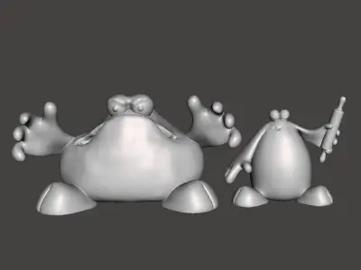 TRAP DOOR THE BIG RED THING FANTASY FIGURE MODEL TOY SCULPTURE 3D print model