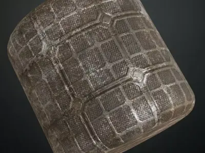 Dirt Sci-Fi Floor Transparent PBR Seamless Texture