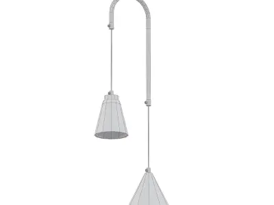 ADRIELL gold pendant light 3D model