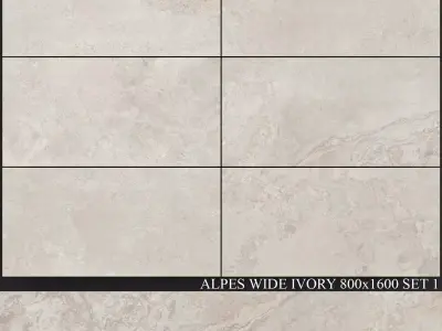 ABK Alpes Wide Ivory 800x1600 Set 1 3D model