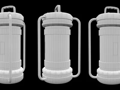 Sci-Fi power cell Low-poly 3D model