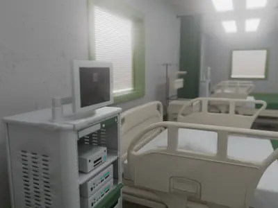 A meticulously designed hospital 3D model