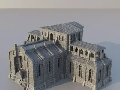 Grand Library Tabletop Terrain 28 mm 3D print model