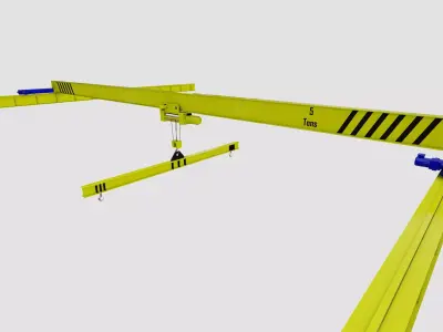 Overhead Cranes Low-poly 3D model