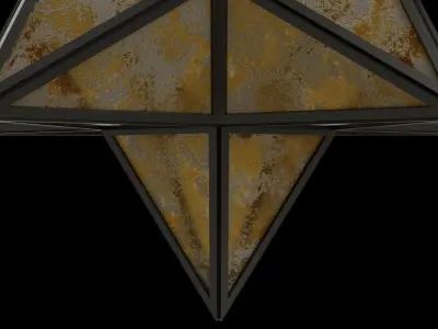 Stella Metal Pendant Low-poly 3D model