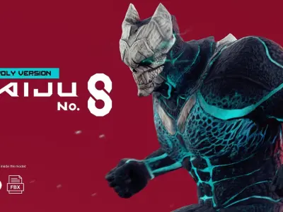 High and Low Poly Pack - Kaiju No 8 - Hibino Kafka Low-poly 3D model