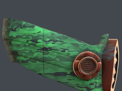 Gas mask helmet 3d model scifi Low-poly  Low-poly 3D model