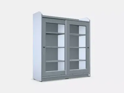 HAUGA Glass-door cabinet 3D model