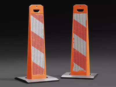 Vertical Panel PBR Game-Ready Low-poly 3D model