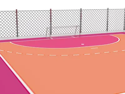 Handball Court 3D model purchase