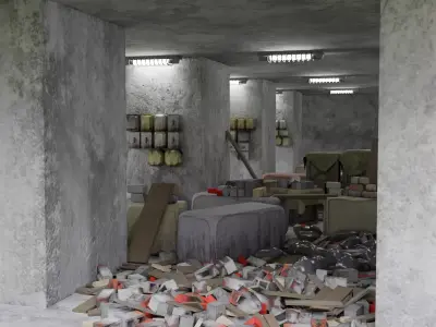 Abandoned Building Rubble - Environment 002 Low-poly 3D model