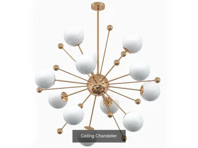 Chandelier Collection modern 3D Model Pack