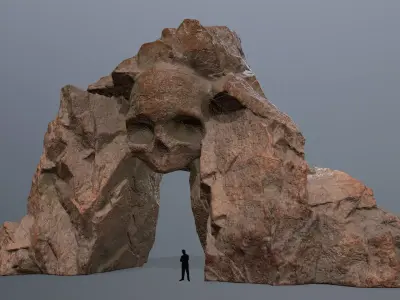 Skull Cave Low-poly 3D model