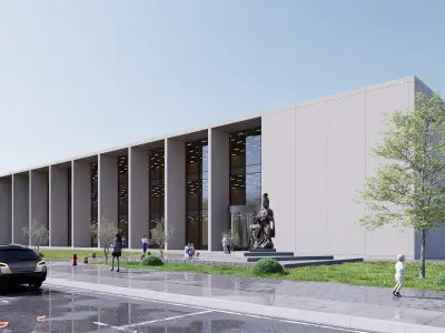 medicine school Low-poly 3D model