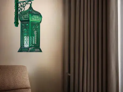 arabic wall Lamp 3D print model