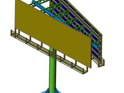 Billboard 15x5 two side 3D model
