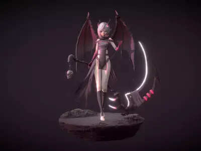 Dragon Girl Anime 3D model  3D model