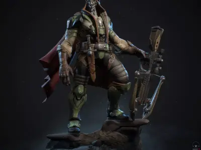 Sicarius character from game destiny Low-poly 3D model