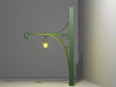 Vienna Public Street Light Low-poly 3D model