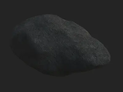 Stone PBR 5 rock Low-poly 3D model