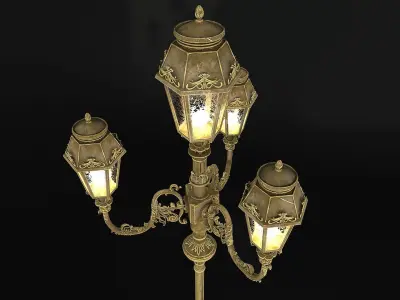London Vintage  Street light 3D model