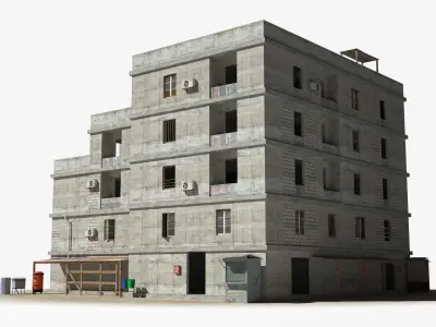 Slum x2 Low-poly 3D model