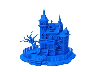 Halloween Ghost - Haunted House - Halloween Graveyard  3D print model